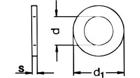 Copper plain washers