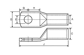 DIN 46235 copper lugs terminals