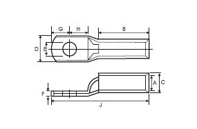 Long Barrel Copper Terminals lugs